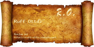 Ruff Ottó névjegykártya