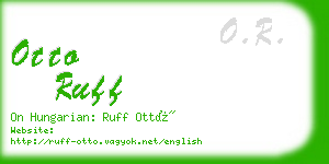 otto ruff business card